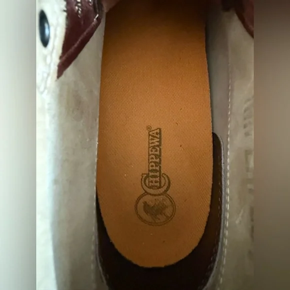 Chippewa Monkey Boots Suede Leather Size 10 ЕЕЕ Tan Maroon - Picture 10 of 13